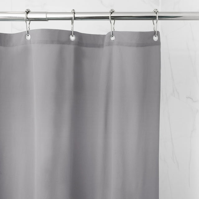 Waterproof Ultimate Shield Gray Fabric Shower Curtain Liner, 70" x 72" - Better Homes & Gardens