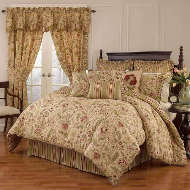 Waverly Imperial Dress 4-Piece Bedding Comforter Set, Antique