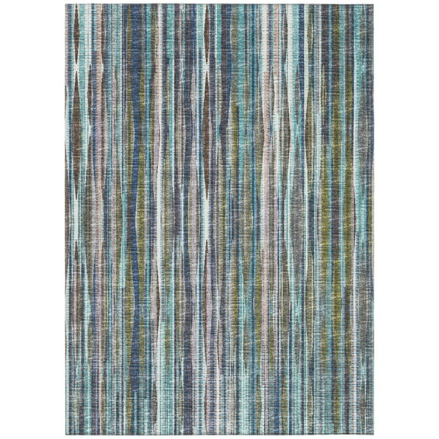 Waverly Indoor/Outdoor Purple Geometric 3' x 5' Non-Skid Area Rug