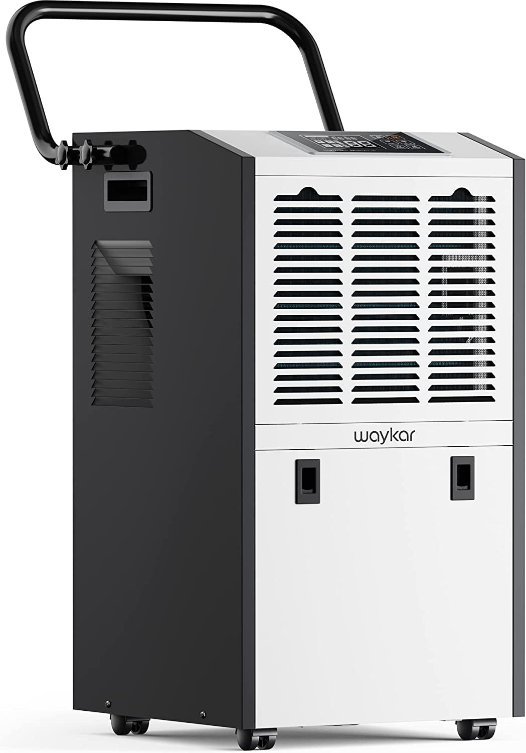 Waykar 155 Pints Commercial Dehumidifier with Drain Hose Industrial Dehumidifier with a 1.32 Gallons Water Tank in Large Space up to 8000 Sq. Ft for Warehouse Basements Whole House Moisture Remove