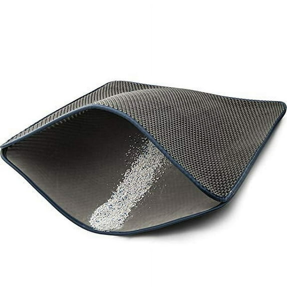 WePet Cat Litter Mat, Kitty Litter Trapping Mat, Honeycomb Double Layer Mats, No Phthalate, Urine Waterproof, Easy Clean, Scatter Control, Catcher Litter Tray Box Rug Carpet