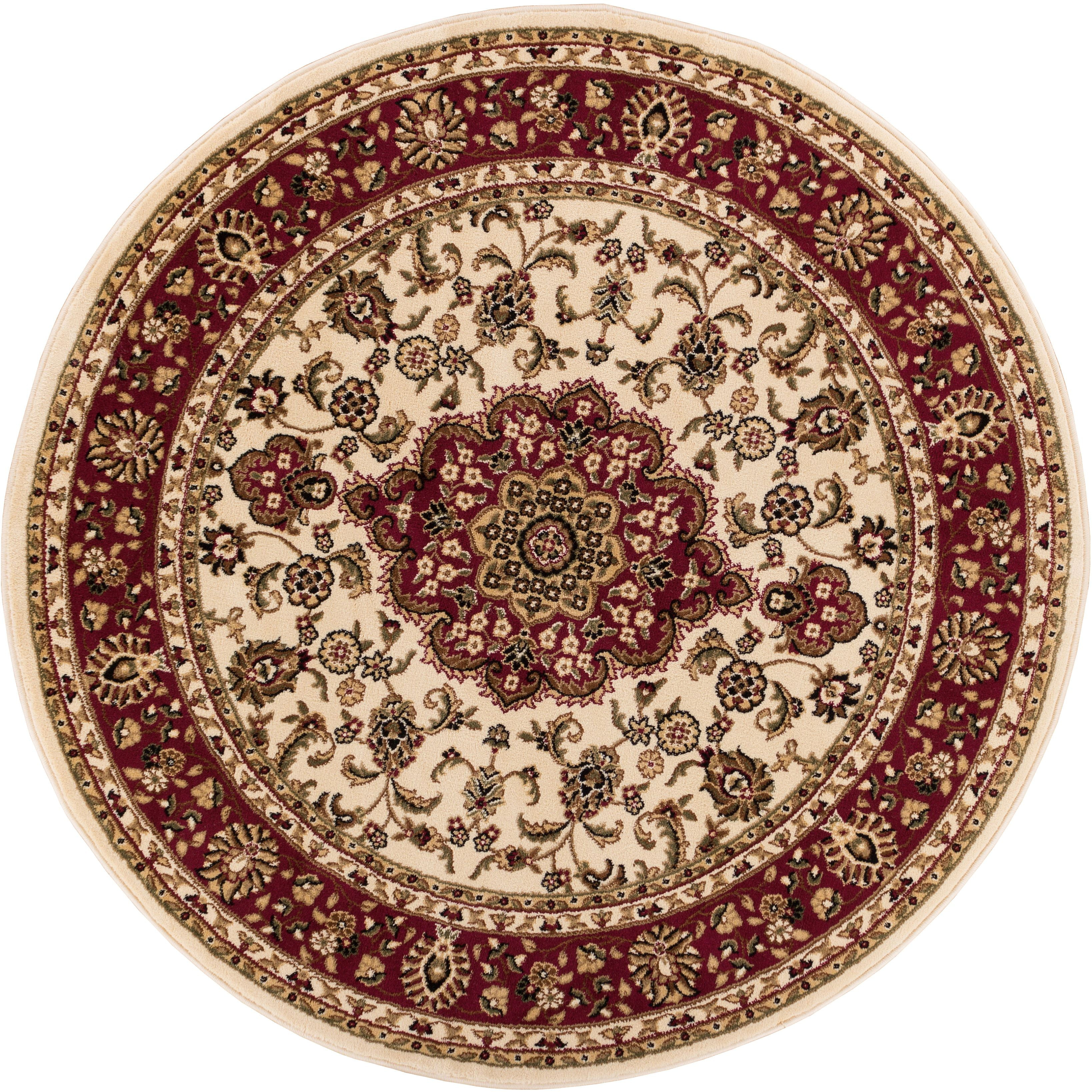 Well Woven Barclay Medallion Kashan Traditional Oriental & Persian Ivory 3'11" x 5'3" Area Rug