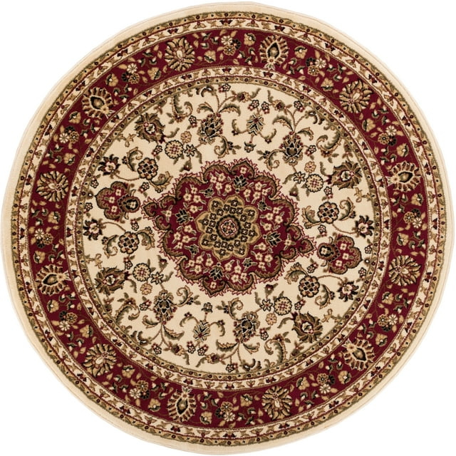 Well Woven Barclay Medallion Kashan Traditional Oriental & Persian Ivory 3'11" x 5'3" Area Rug