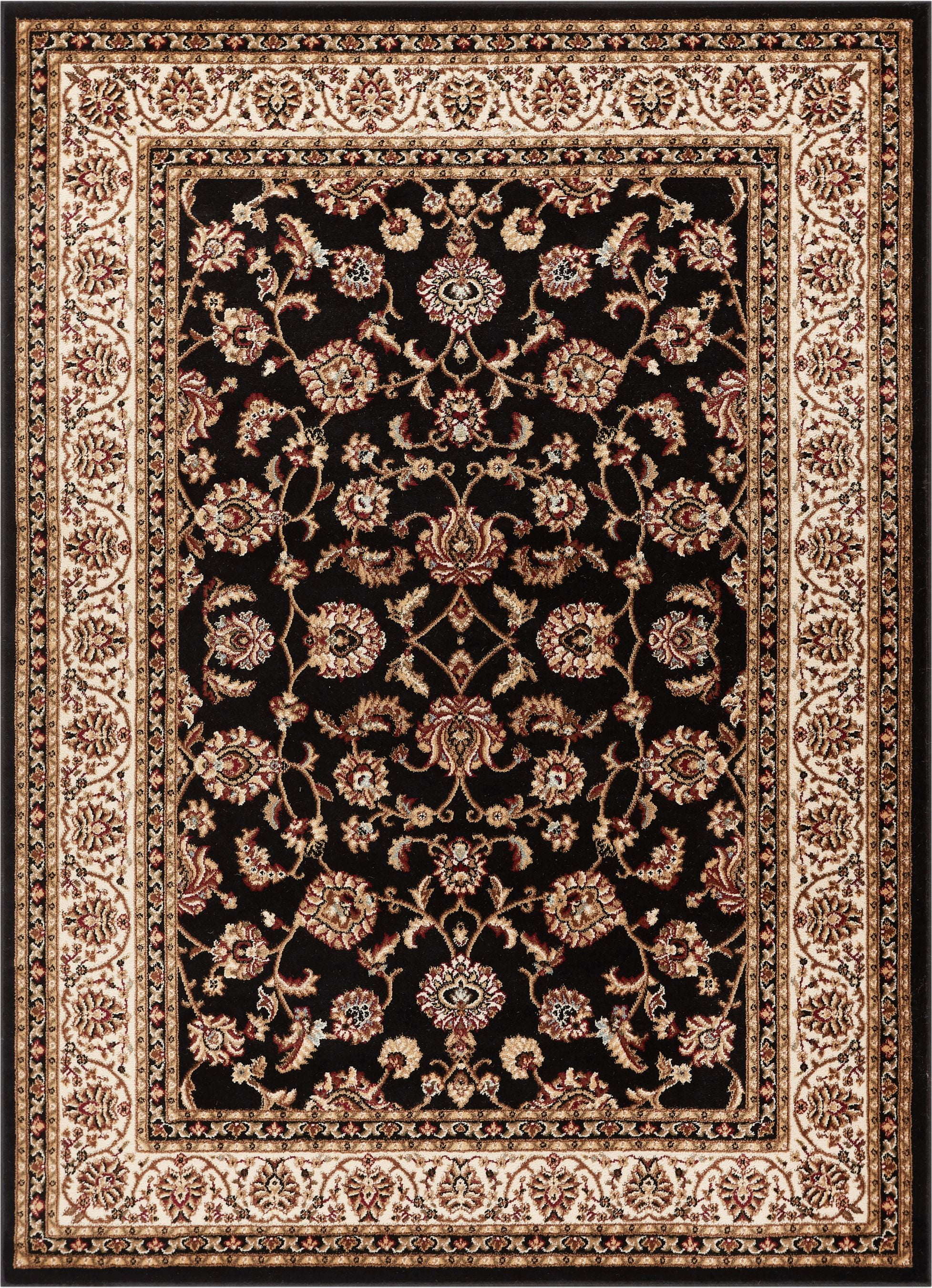 Well Woven Barclay Sarouk Traditional Oriental Panel Black 3'11" x 5'3" Area Rug