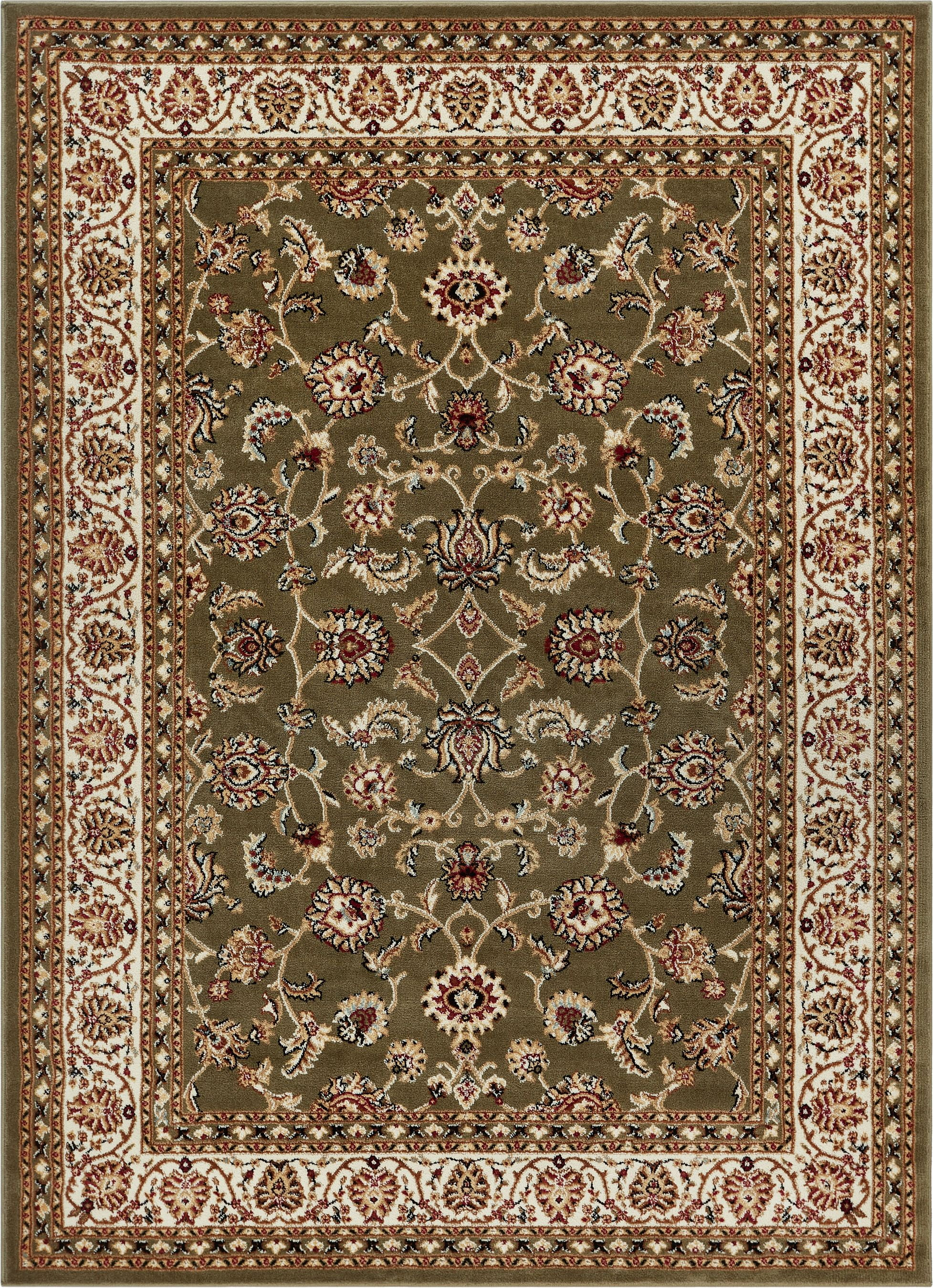 Well Woven Barclay Sarouk Traditional Oriental Panel Green 6'7" x 9'6" Area Rug