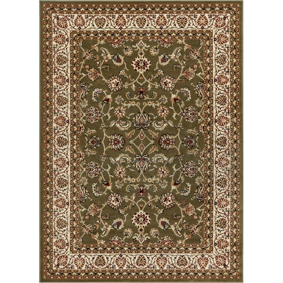 Well Woven Barclay Sarouk Traditional Oriental Panel Green 6'7" x 9'6" Area Rug