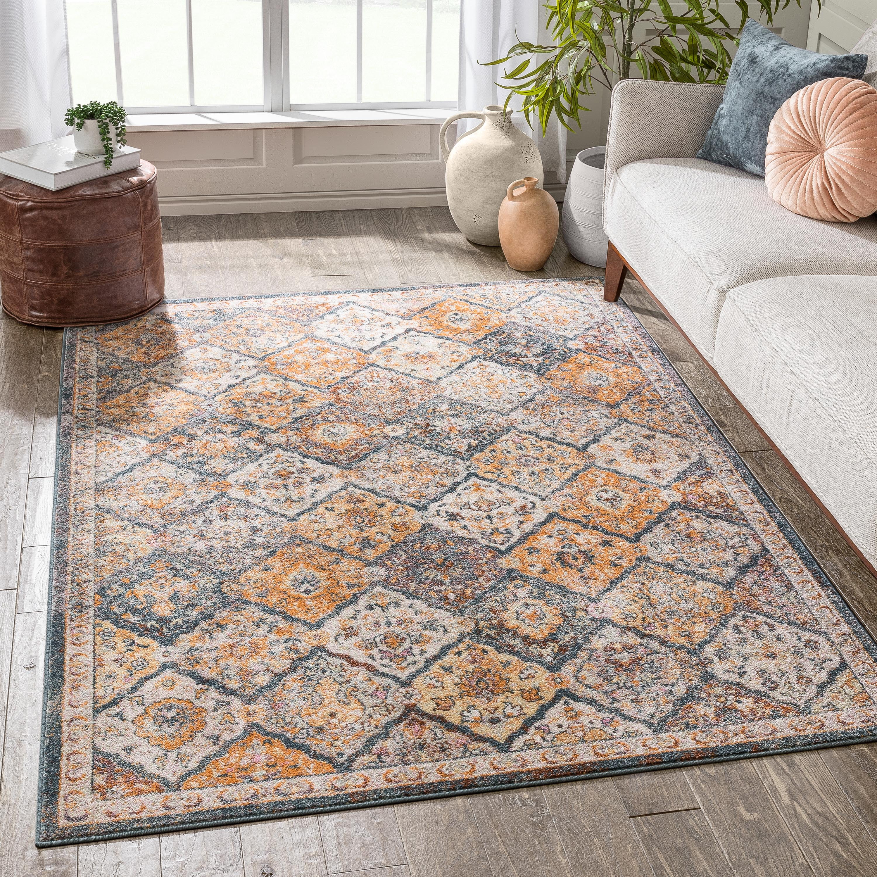 Well Woven Rodeo Oriental Area Rug, 5' x 3', Durable, Longer Lasting Rug, Global Inspired Bohemian Pattern, Super Soft Pile