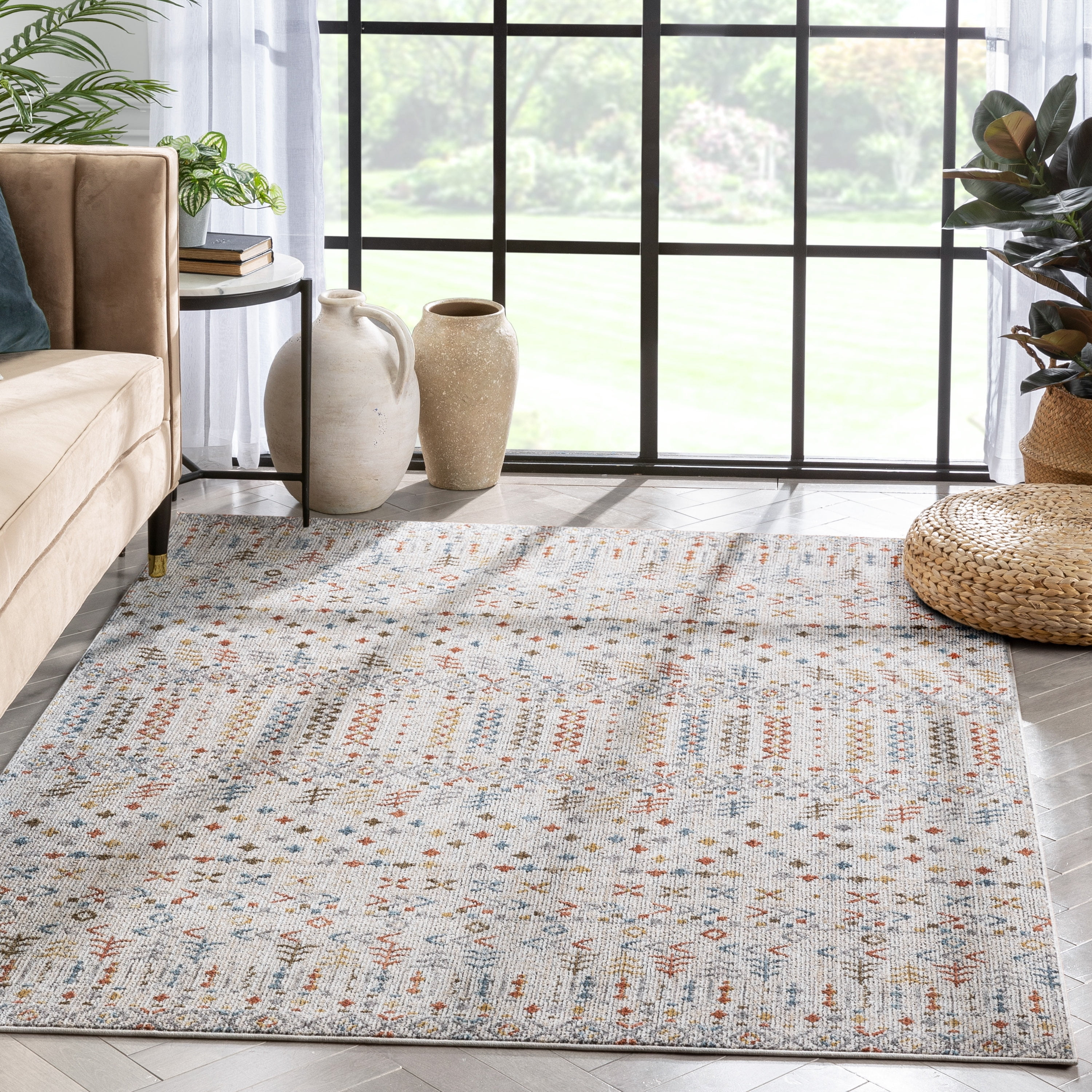 Well Woven Tenley Moroccan Area Rug, 5.25' x 7.25', Medium-Height Pile, Soft Underfoot, Easy To Clean