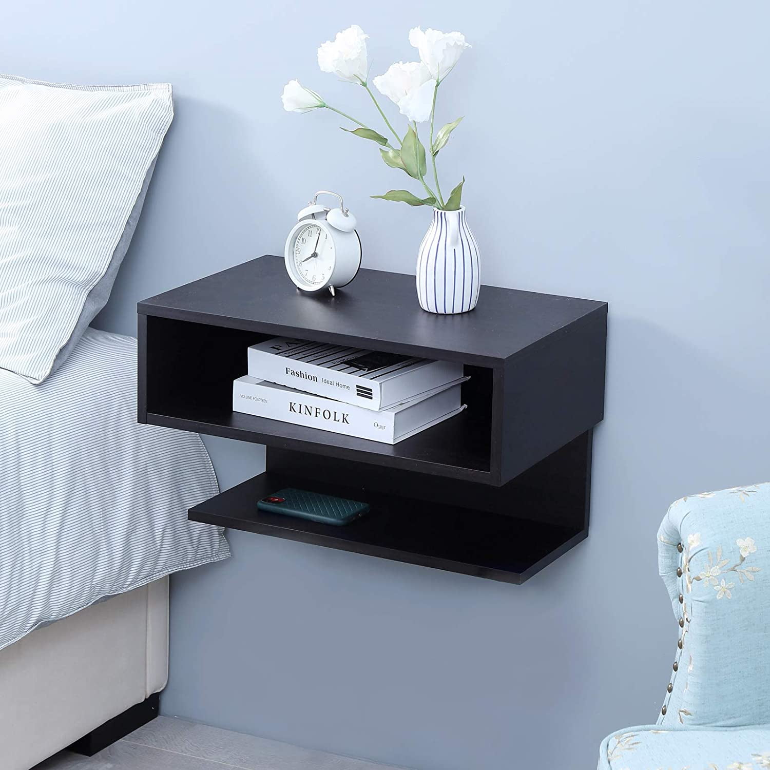 Welland 11" x 22" Wood Floating Shelf
