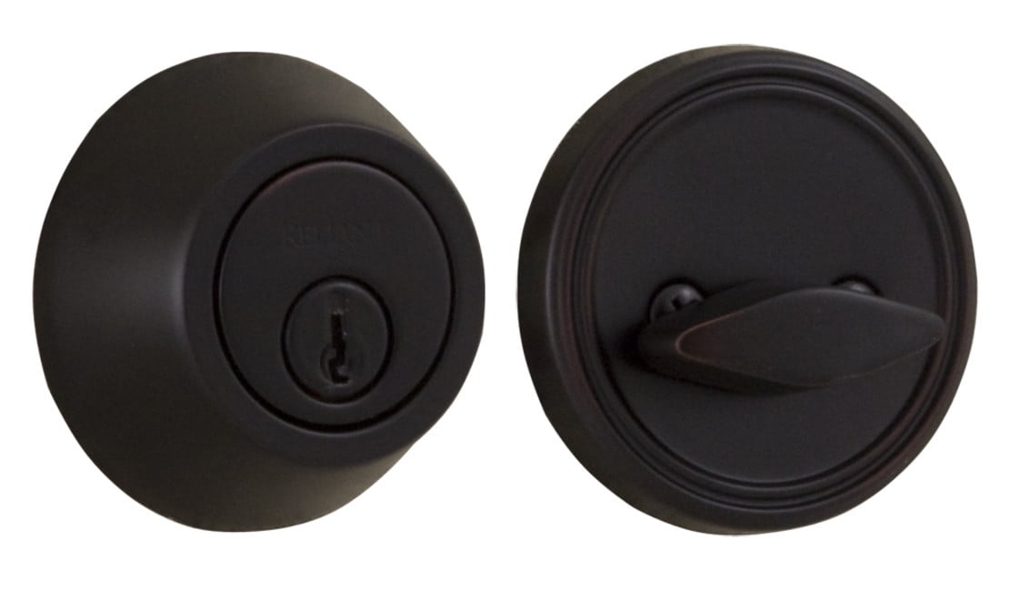 Weslock 00271-1-1FR22 Single Cylinder Deadbolt with Adjustable Latch and Deadbolt Strike Oil Rubbed Bronze Finish
