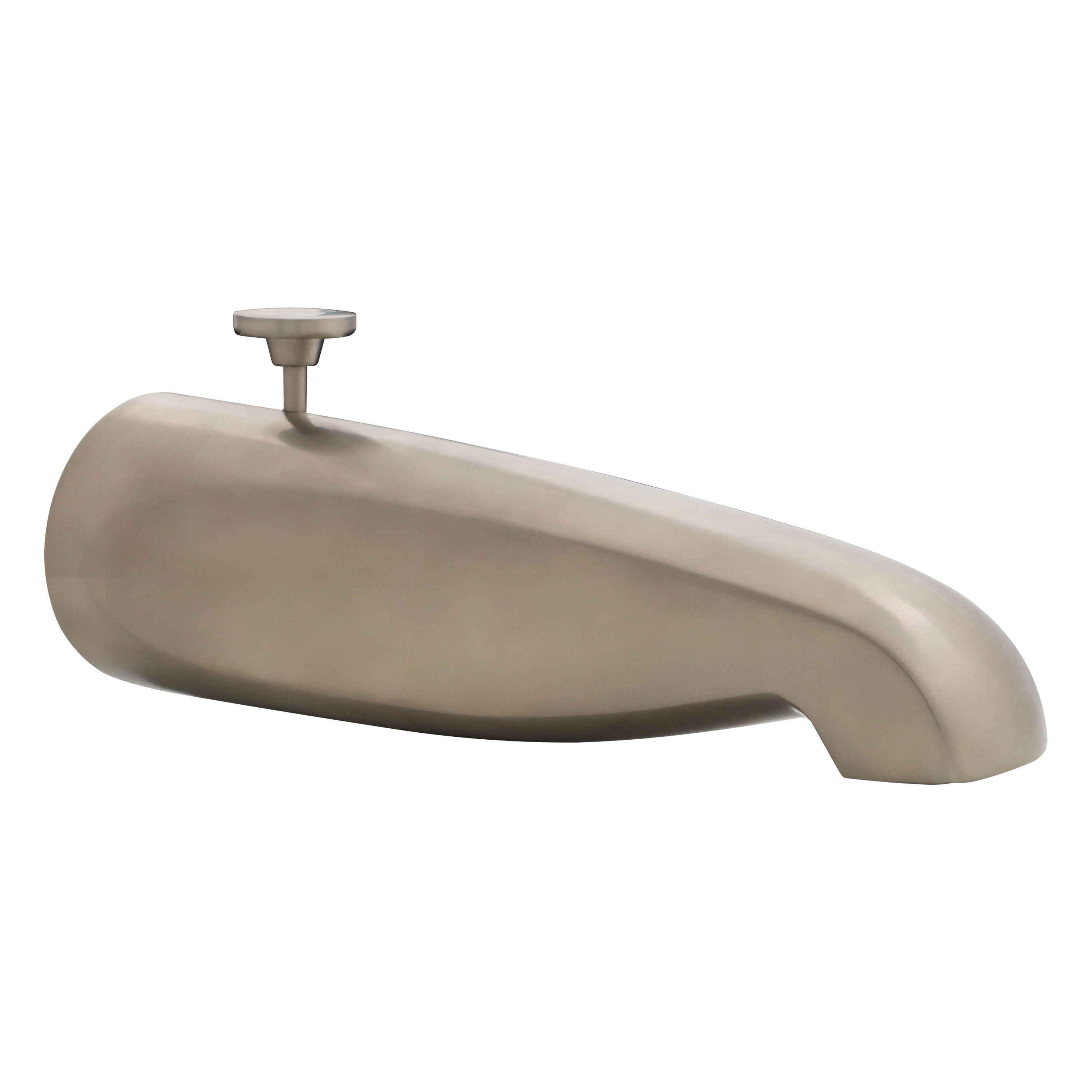 Westbrass D3111-07 8-1/2" Reach Brass Tub Spout with Rear Diverter, Satin Nickel