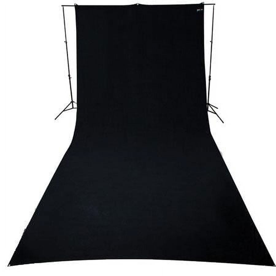 Westcott 9x20 Feet Wrinkle Resistant Cotton Background, Rich Black