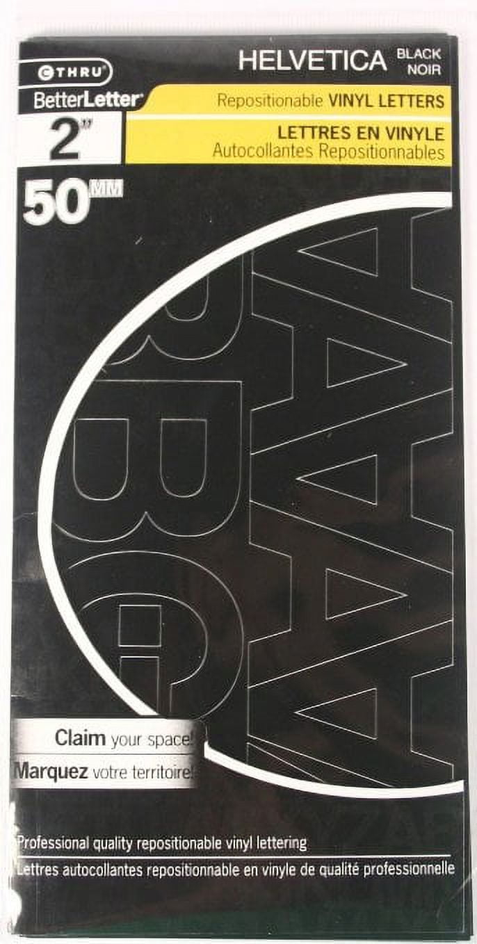 Westcott Helvetica 2 Black Permanent Vinyl Lettering