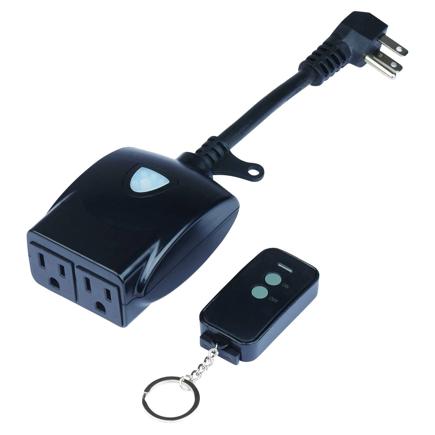AmerTac RFK306LC Outdoor Wireless Remote & Plug-In Receiver Kit, Black