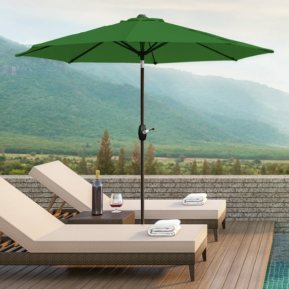 Westin Outdoor Sombrilla de 9 Pies con Inclinación y Manivela, Verde Oscuro