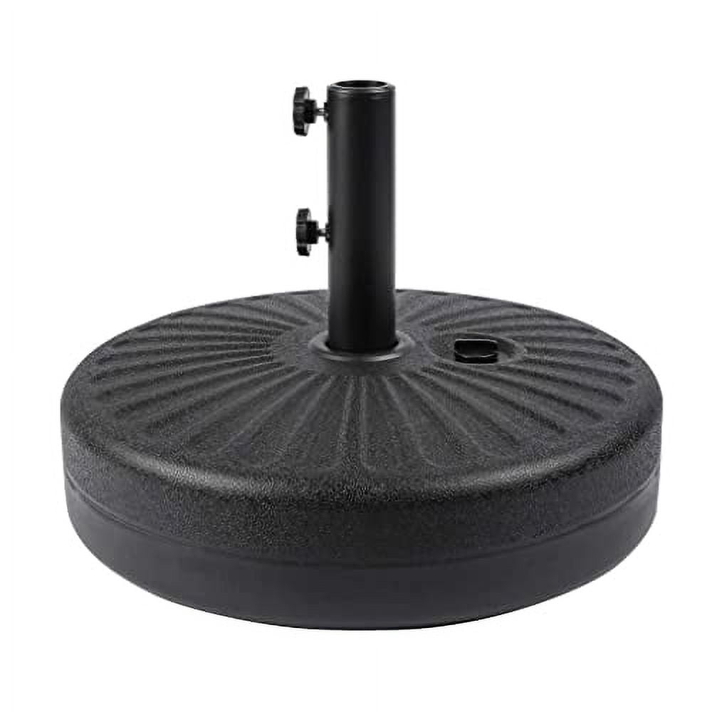 Black Round Fillable Plastic Patio Umbrella Base
