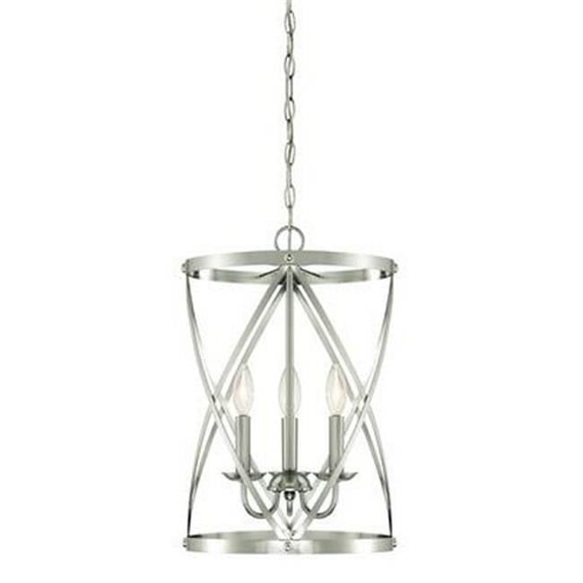 Westinghouse Lighting Westinghouse Isadora Three-Light Indoor Chandelier, Brushed Nickel Finish
