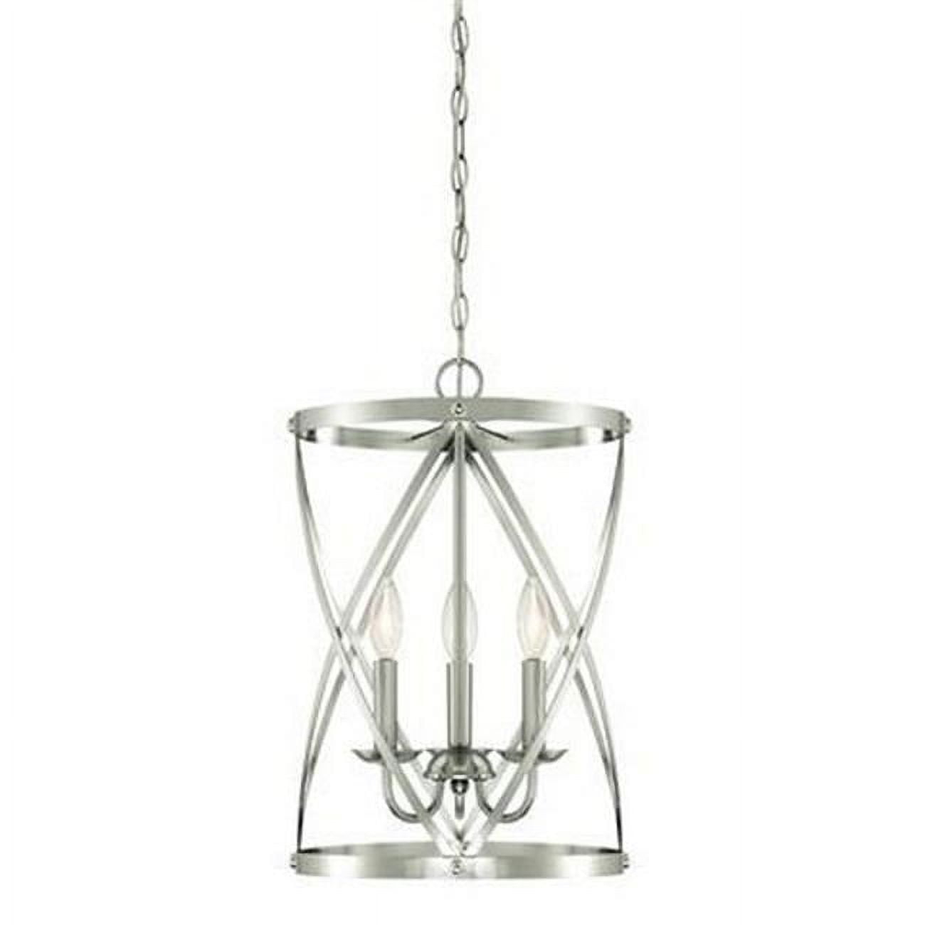 Westinghouse Lighting Westinghouse Isadora Three-Light Indoor Chandelier, Brushed Nickel Finish
