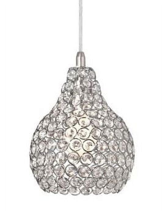 Westinghouse Kelcie Mini Pendant Brushed Nickel Finish Crystal Jewel Shade