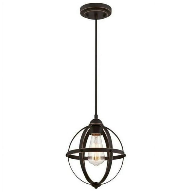 Westinghouse Lighting  Stella Mira One-Light Indoor Mini Pendant - 1-Light Oil Rubbed Bronze With Highlights