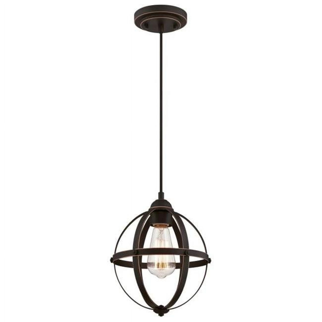 Westinghouse Lighting  Stella Mira One-Light Indoor Mini Pendant - 1-Light Oil Rubbed Bronze With Highlights