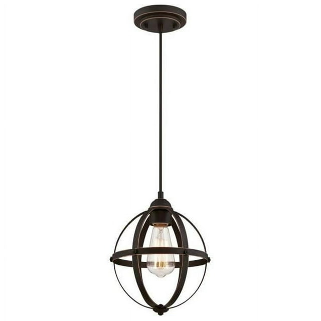 Westinghouse Lighting  Stella Mira One-Light Indoor Mini Pendant - 1-Light Oil Rubbed Bronze With Highlights