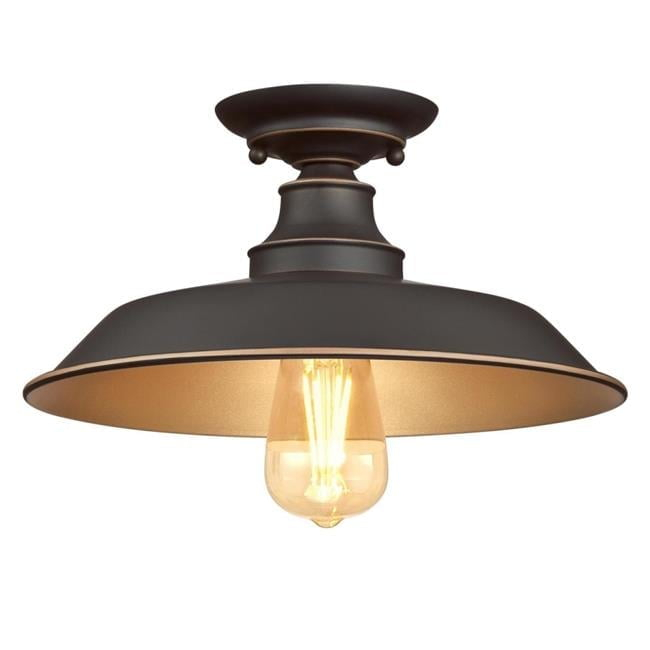 Westinghouse Lighting 6370300 12 in. 1 Light Semi-Flush with Highlights - Oil Rubbed Bronze