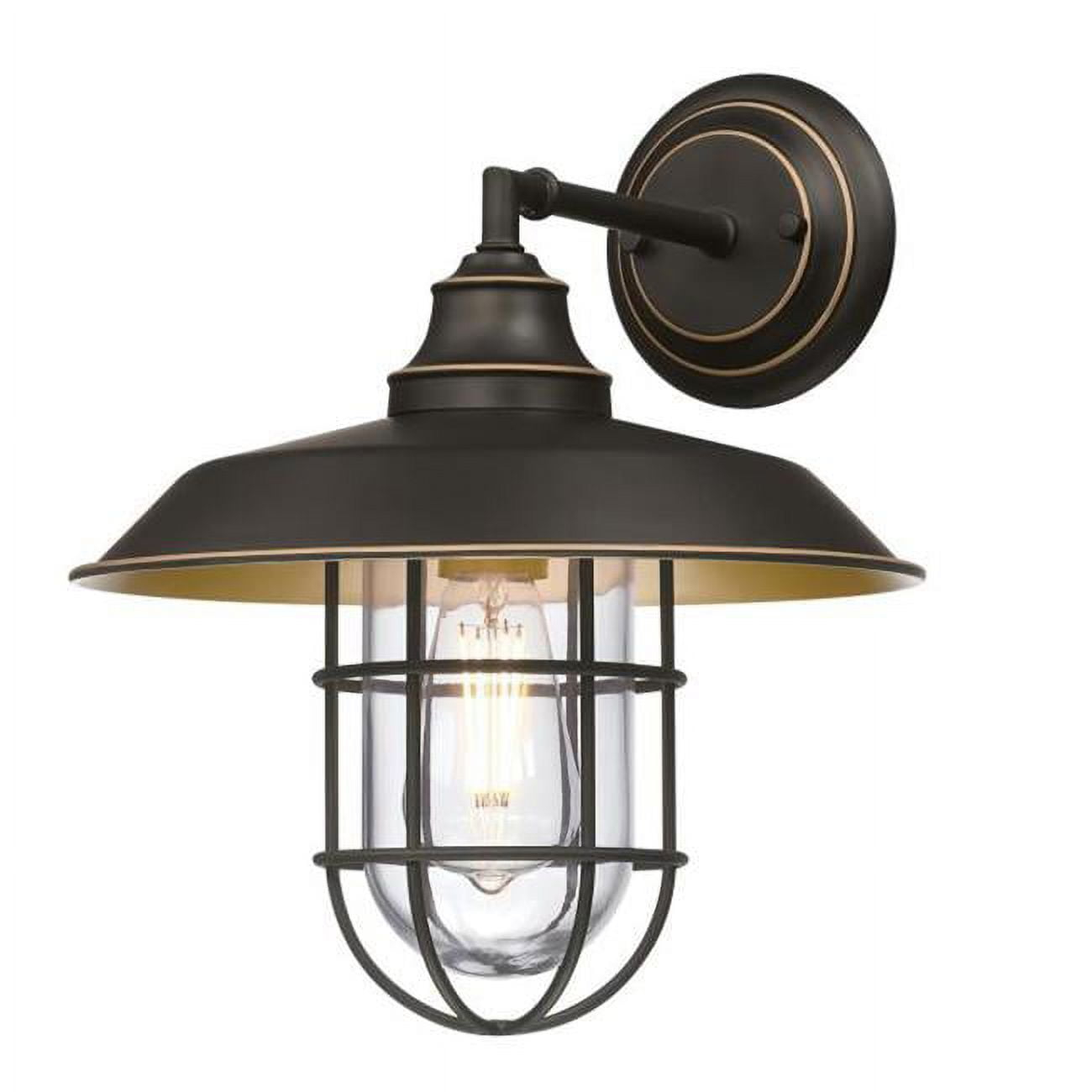 Westinghouse Lighting  Iron Hill One Light Outdoor Wall Fixture, Black-Bronze Finish with Highlights, Clear Glass 12-Inch Shade