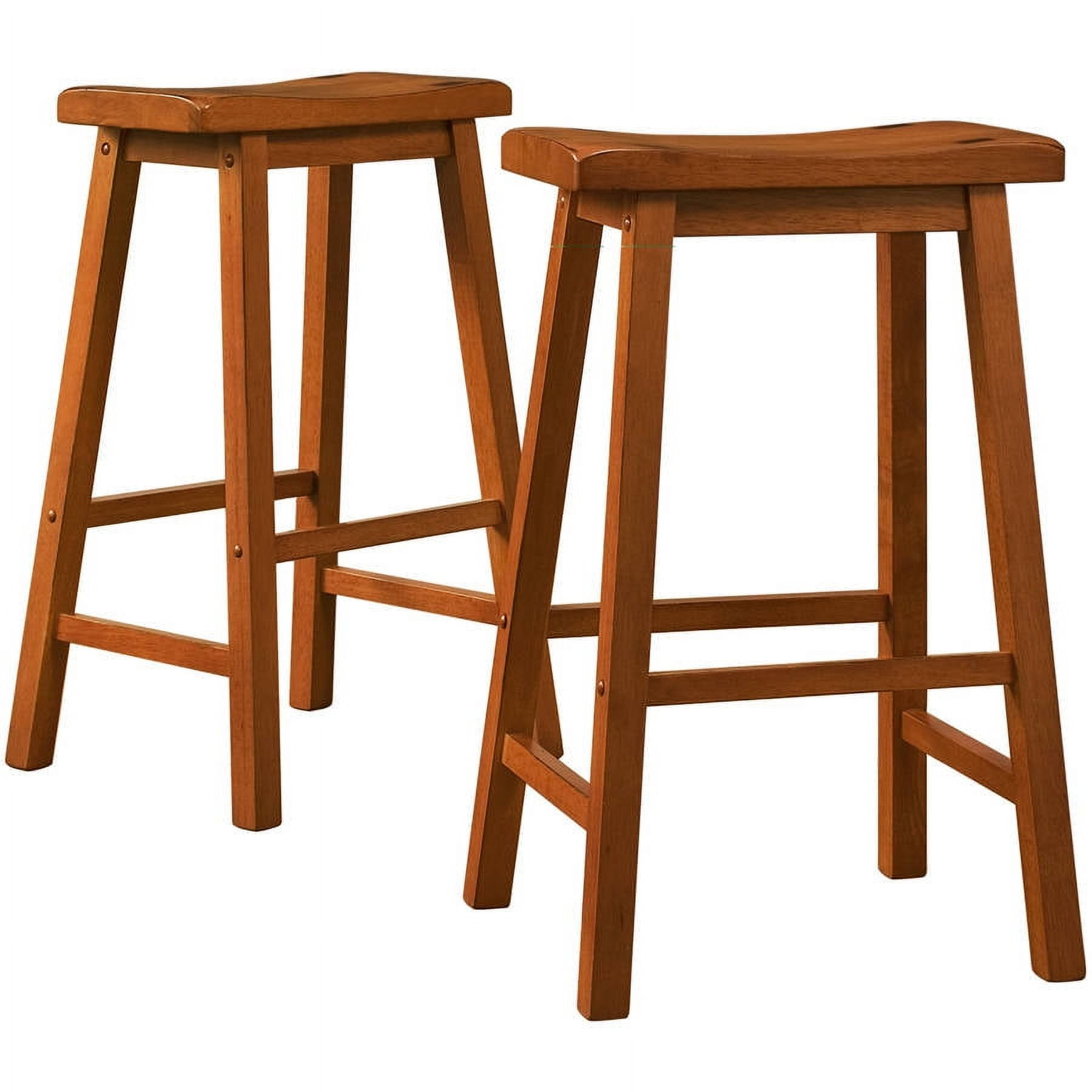 Weston Home Ashby Bar Stool, Brown, Set of 2