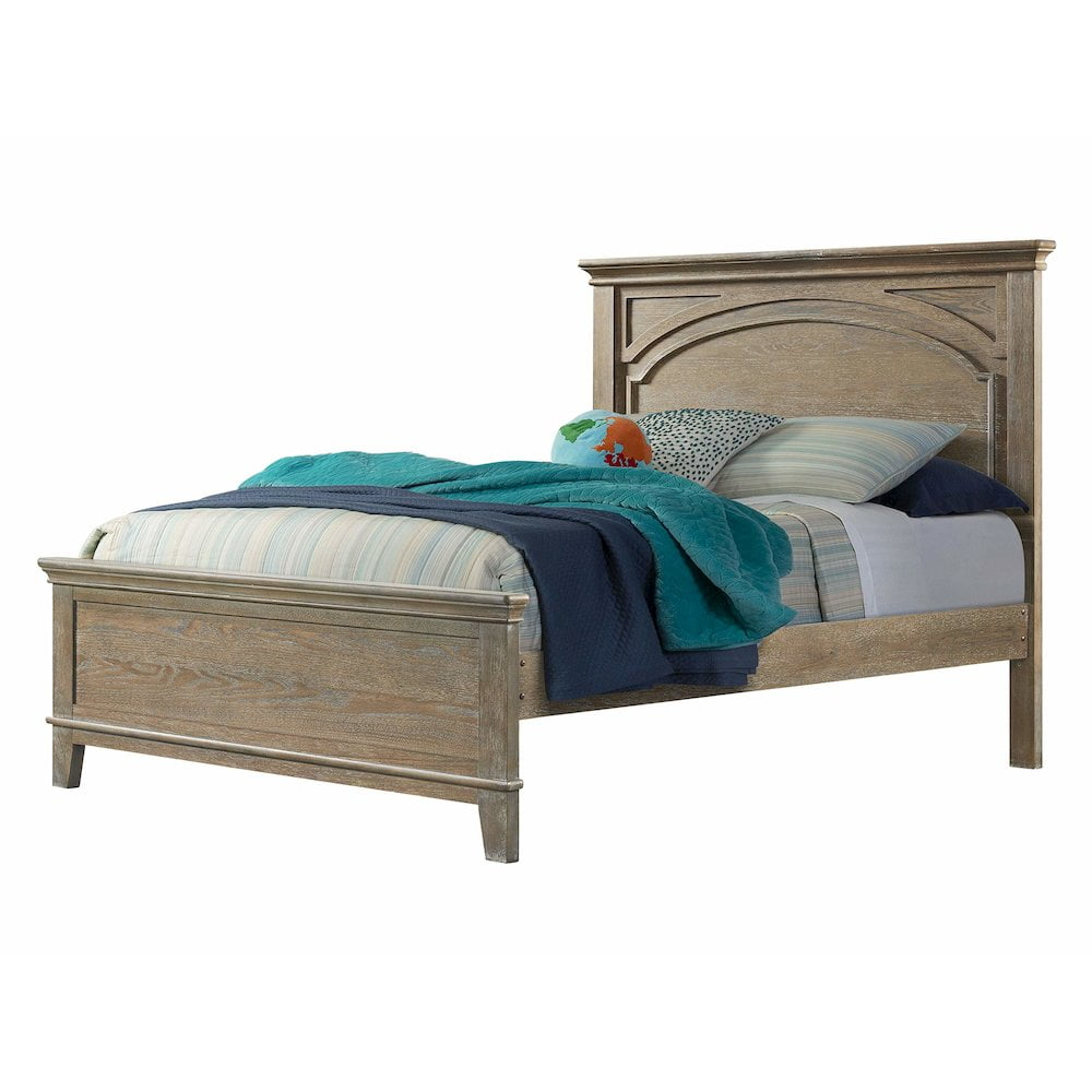 Westwood Design Leland Traditional Wood Complete Full Bed in Sandwash Gray