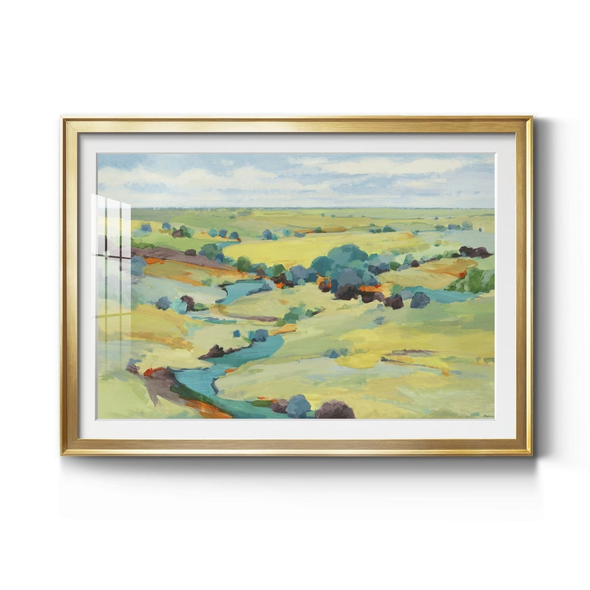 Wexford Home Idyll Sweep Premium Framed Print - Ready to Hang 22X30 Gold