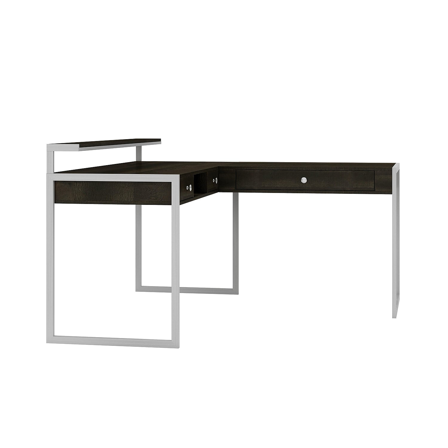 Whalen Asherton 60" L-Shaped Desk Fawn Aged Oak (SPUS-ASHD) 2736559