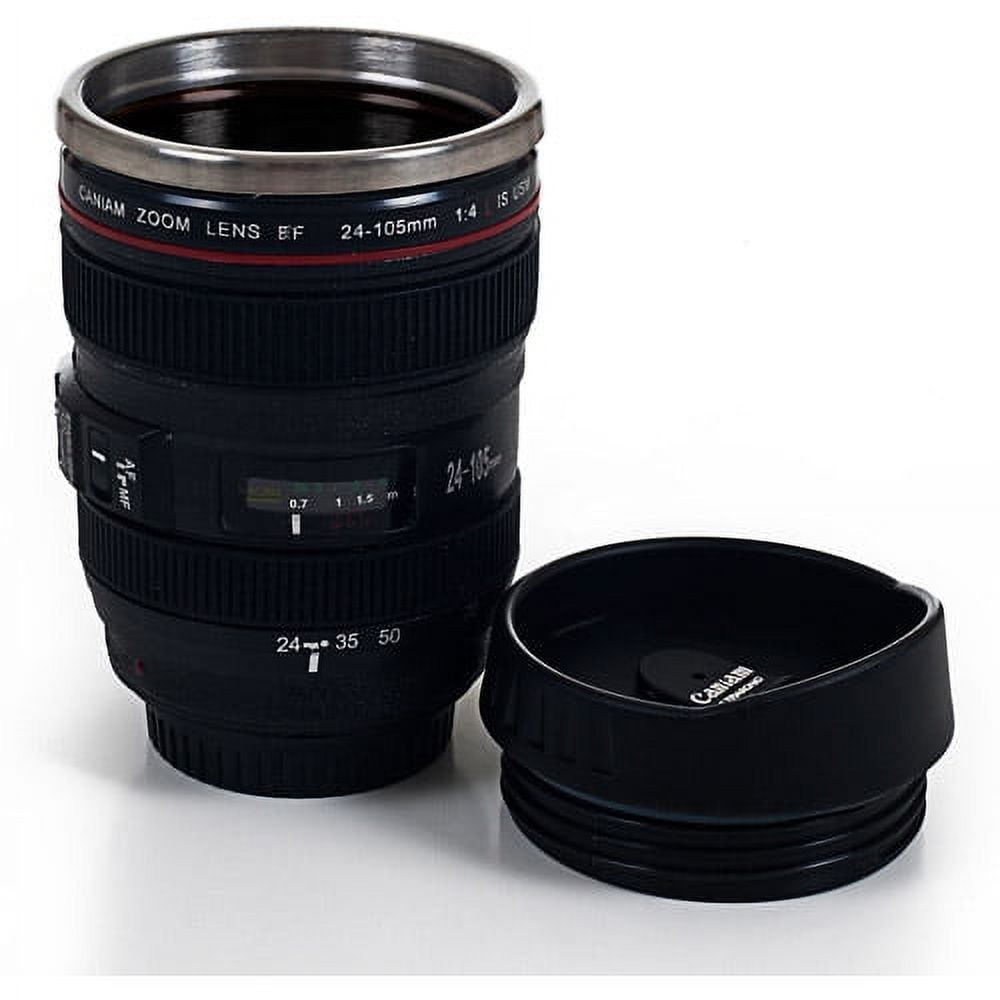 Whetstone Camera Lens Coffee 12 oz. Mug with Lid by Whetstone