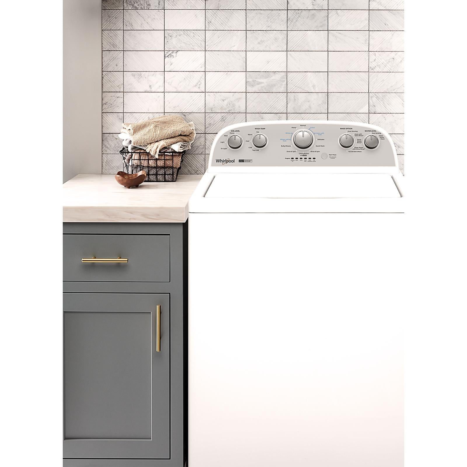 Whirlpool® Brand New WTW4957PW, 3.8-3.9 Cu. Ft. 2 in 1 Top Load Washer with Removable Agitator Capacity 3.8 Cu ft
