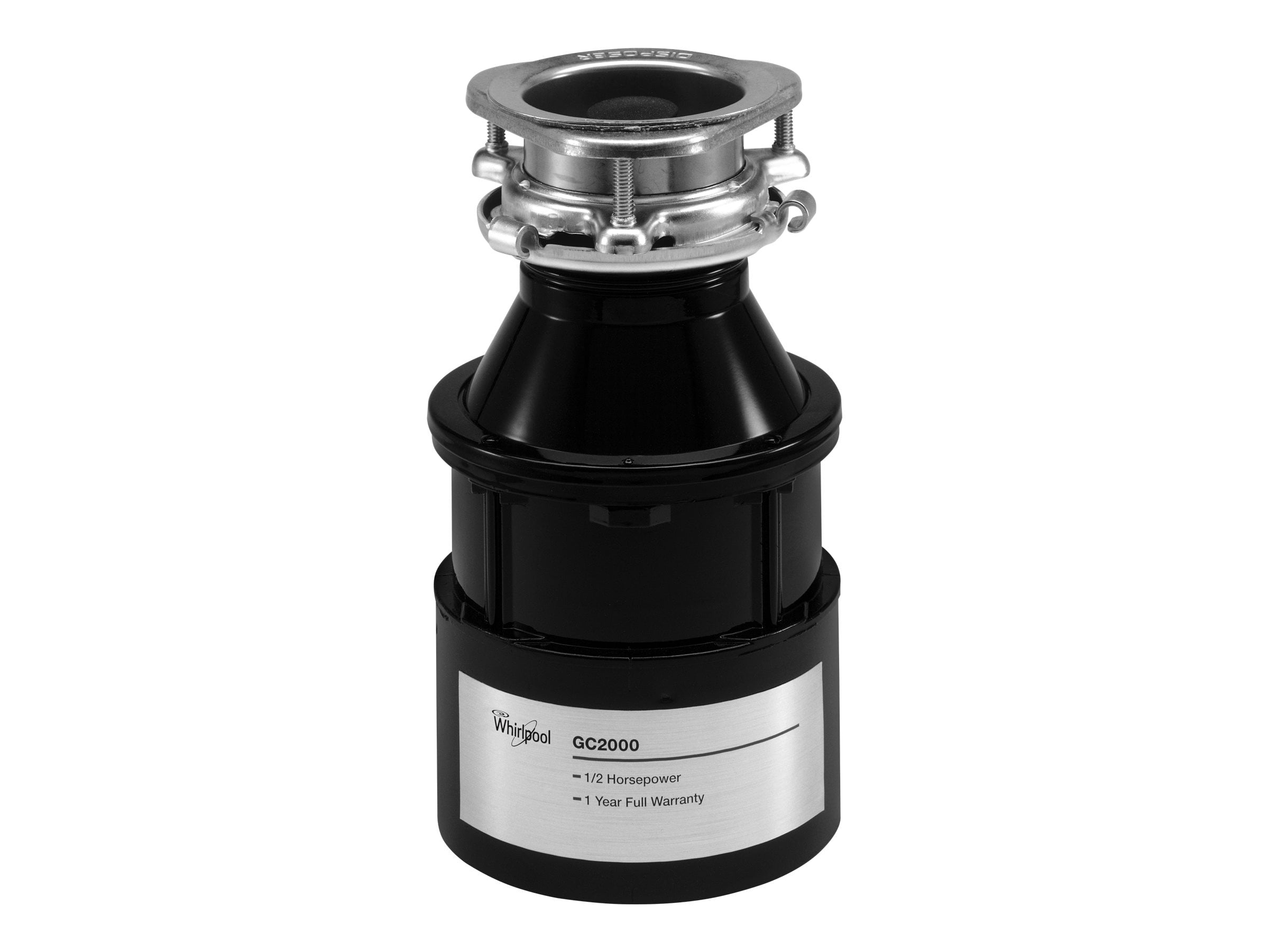 Whirlpool GC2000PE 1/2 HP Continuous Feed Garbage Disposal with ABS Grind Chamber