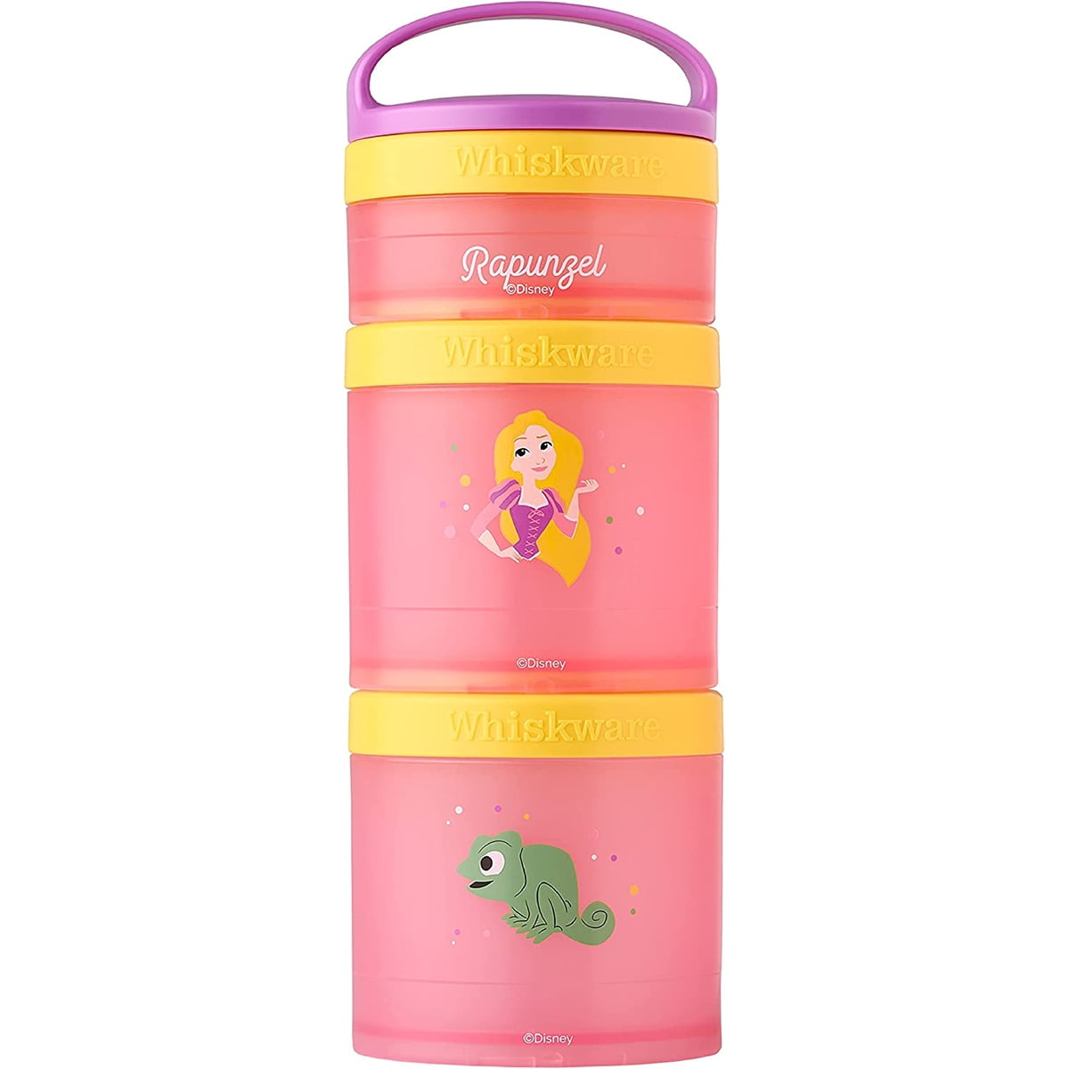 Whiskware Disney Stackable Snack Pack Containers Rapunzel & Pascal Plastic Food Storage