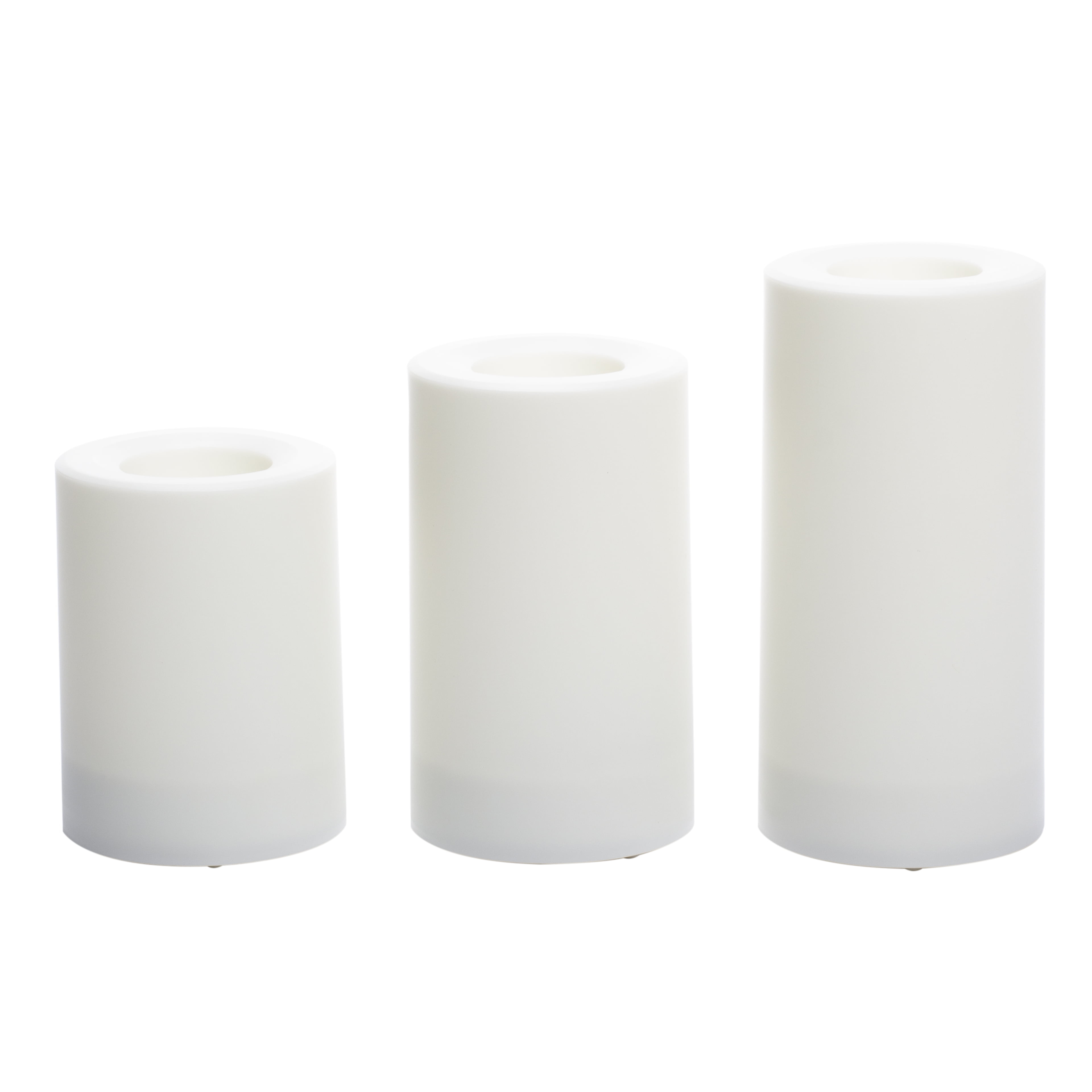 White 3-Pack LED Pillar Candles by Ashland®