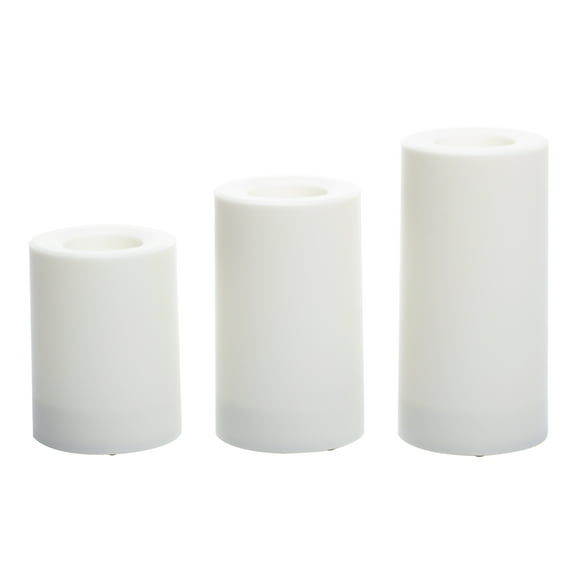 White 3-Pack LED Pillar Candles by Ashland®