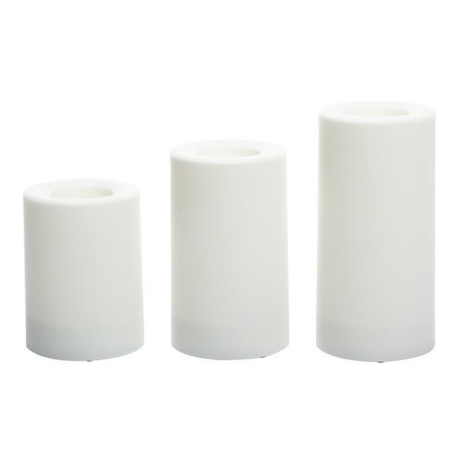 White 3-Pack LED Pillar Candles by Ashland®