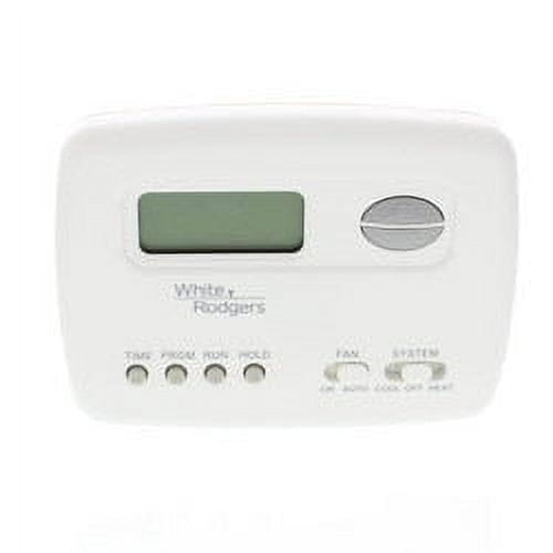 White Programmable Digital Heat Pump Thermostat with Mounting Hardware