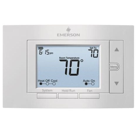 Emerson 80 Series Universal Non-Programmable Thermostat, 5 In. Display, 2 Heat / 2 Cool