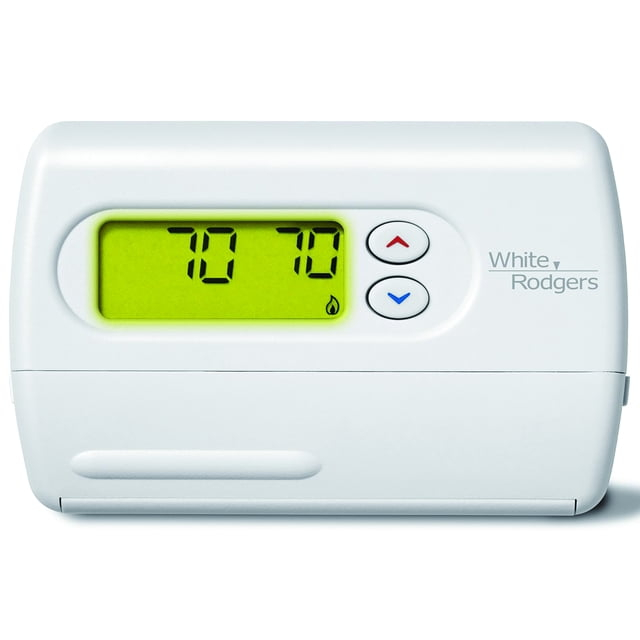 White-Rodgers 1F86-344 White LCD Battery Thermostat