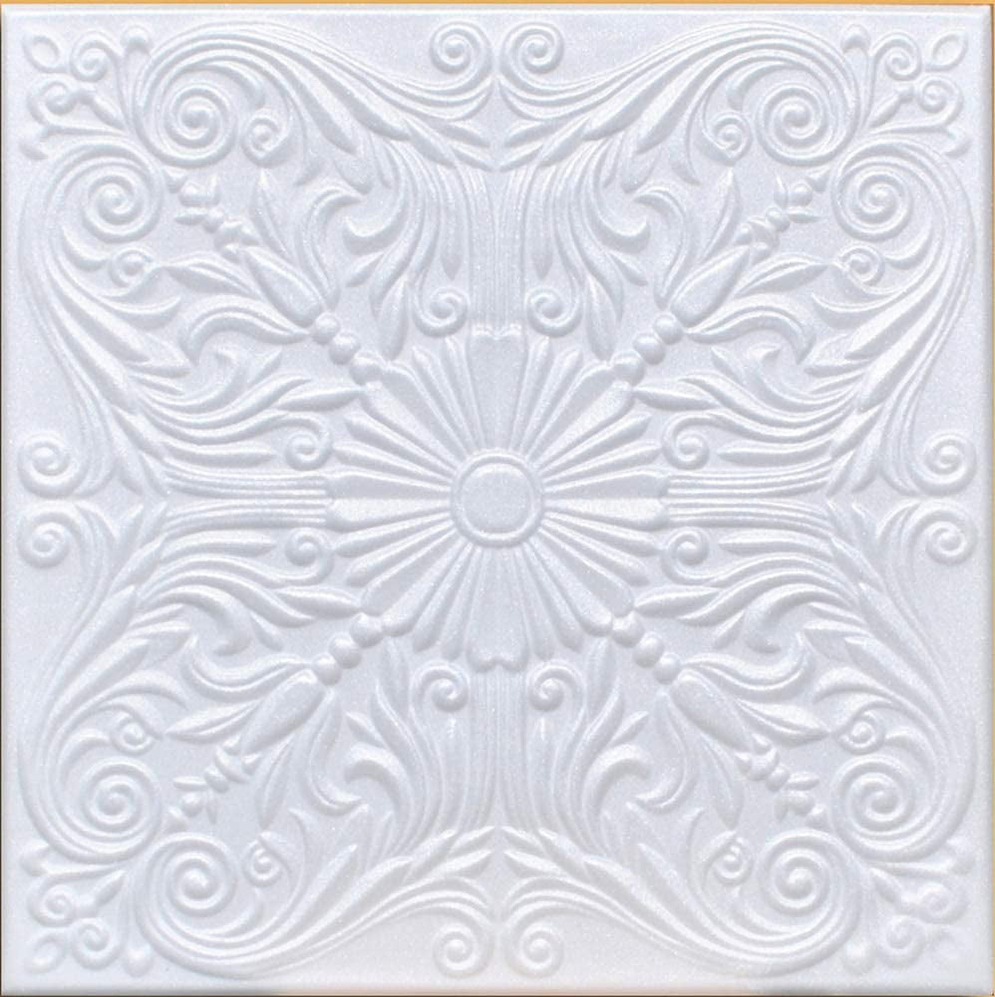 Antique Ceilings White Styrofoam Ceiling Tile Astana (Package of 8 Tiles) - same as Spanish Silver and R139