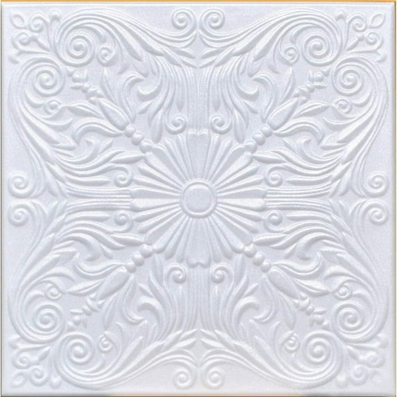 Antique Ceilings White Styrofoam Ceiling Tile Astana (Package of 8 Tiles) - same as Spanish Silver and R139
