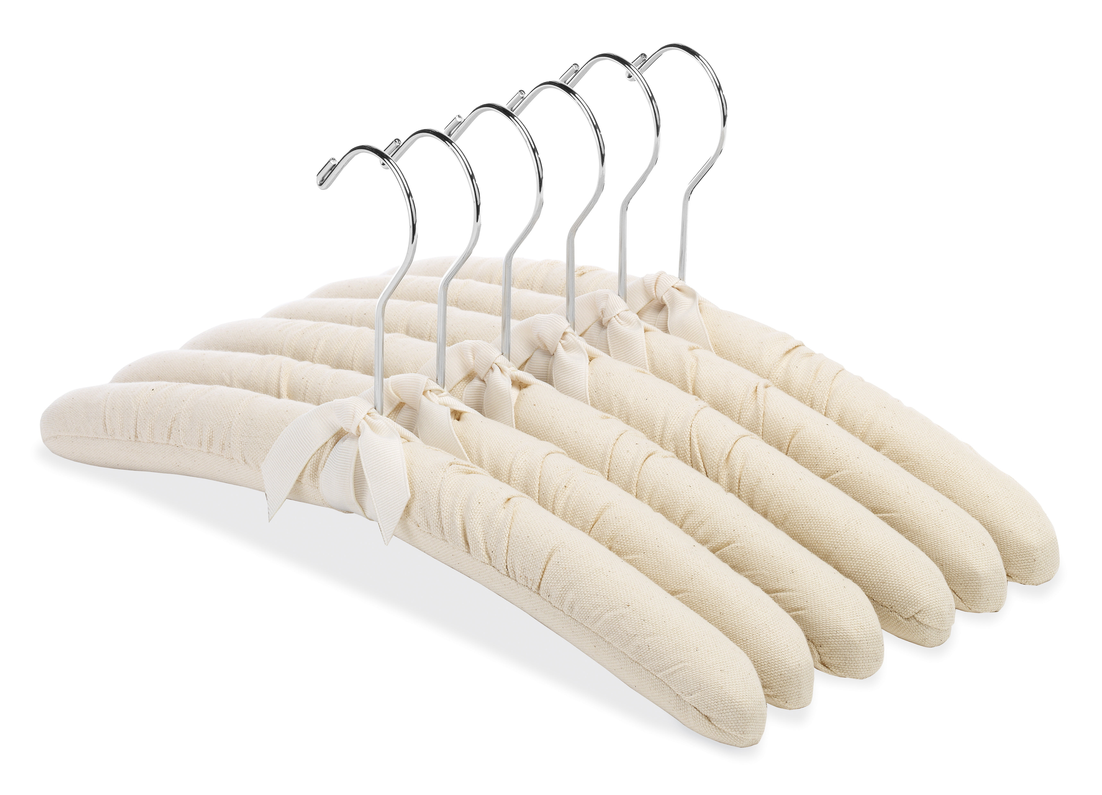Whitmor Padded Metal Clothing Hangers with Swivel Hook, 6 Pack,  Canvas, for adult use