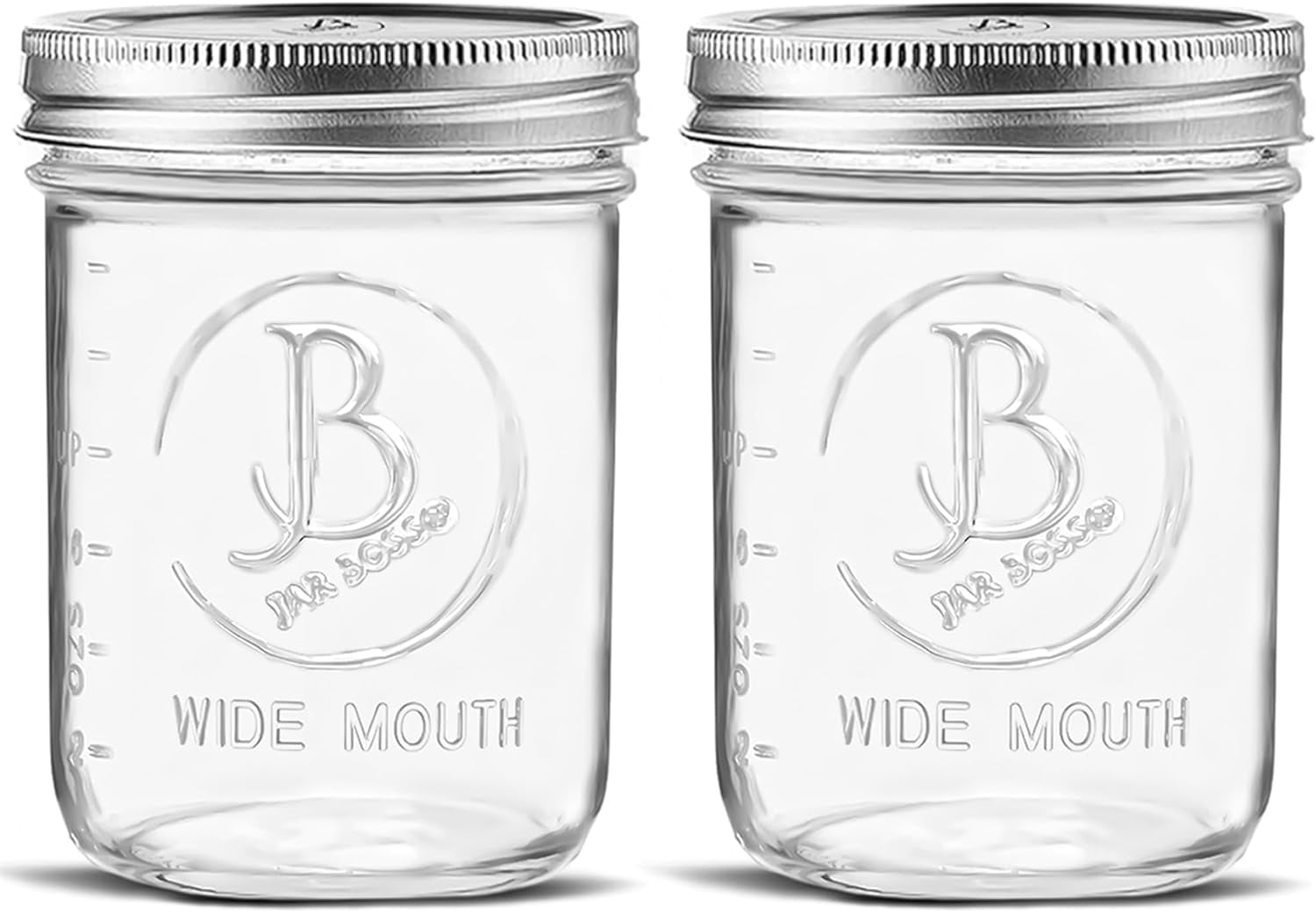 Wide Mouth Mason Jars 16 oz - (2 Pack)