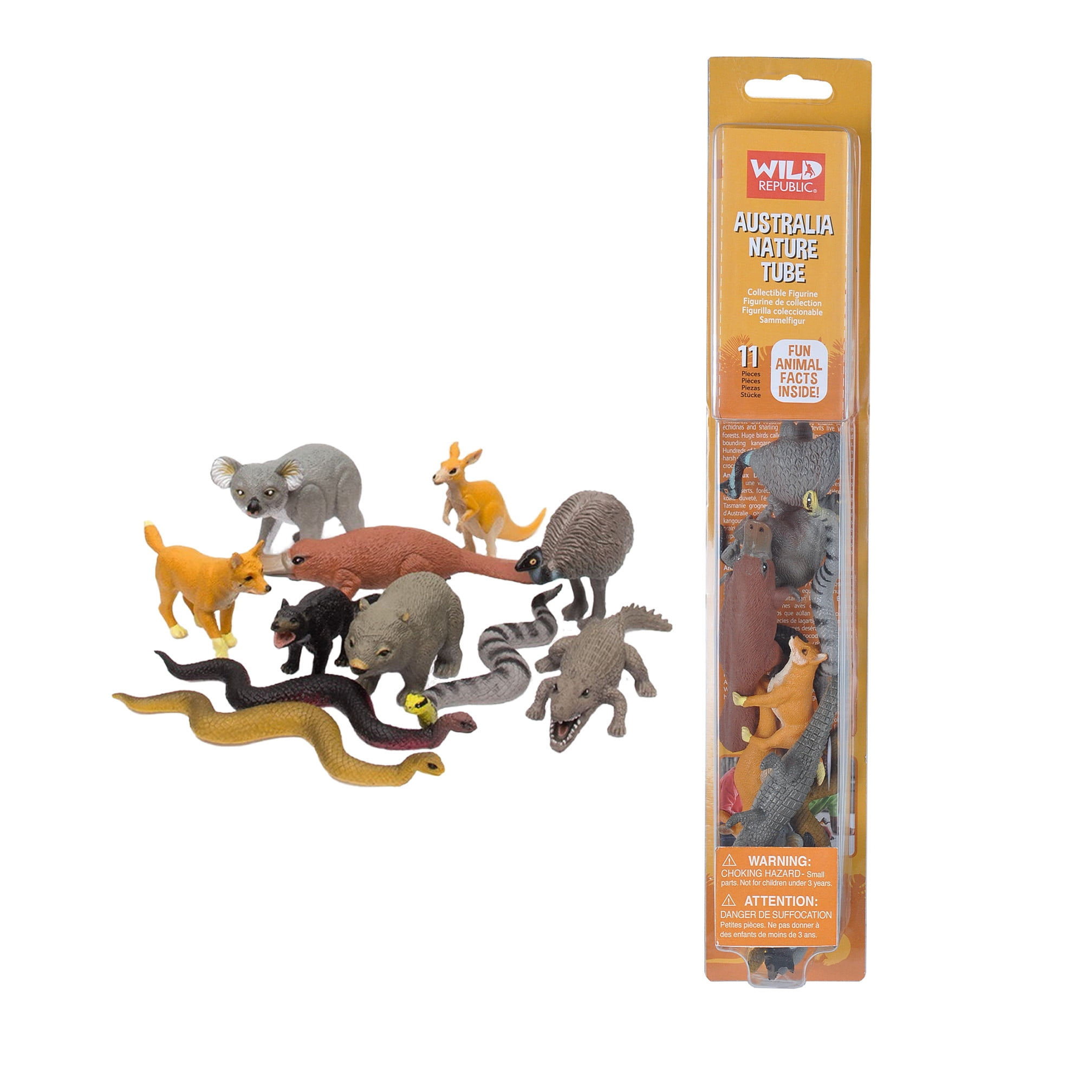Wild Republic Nature Tube Australia Figurines, 11 Pieces