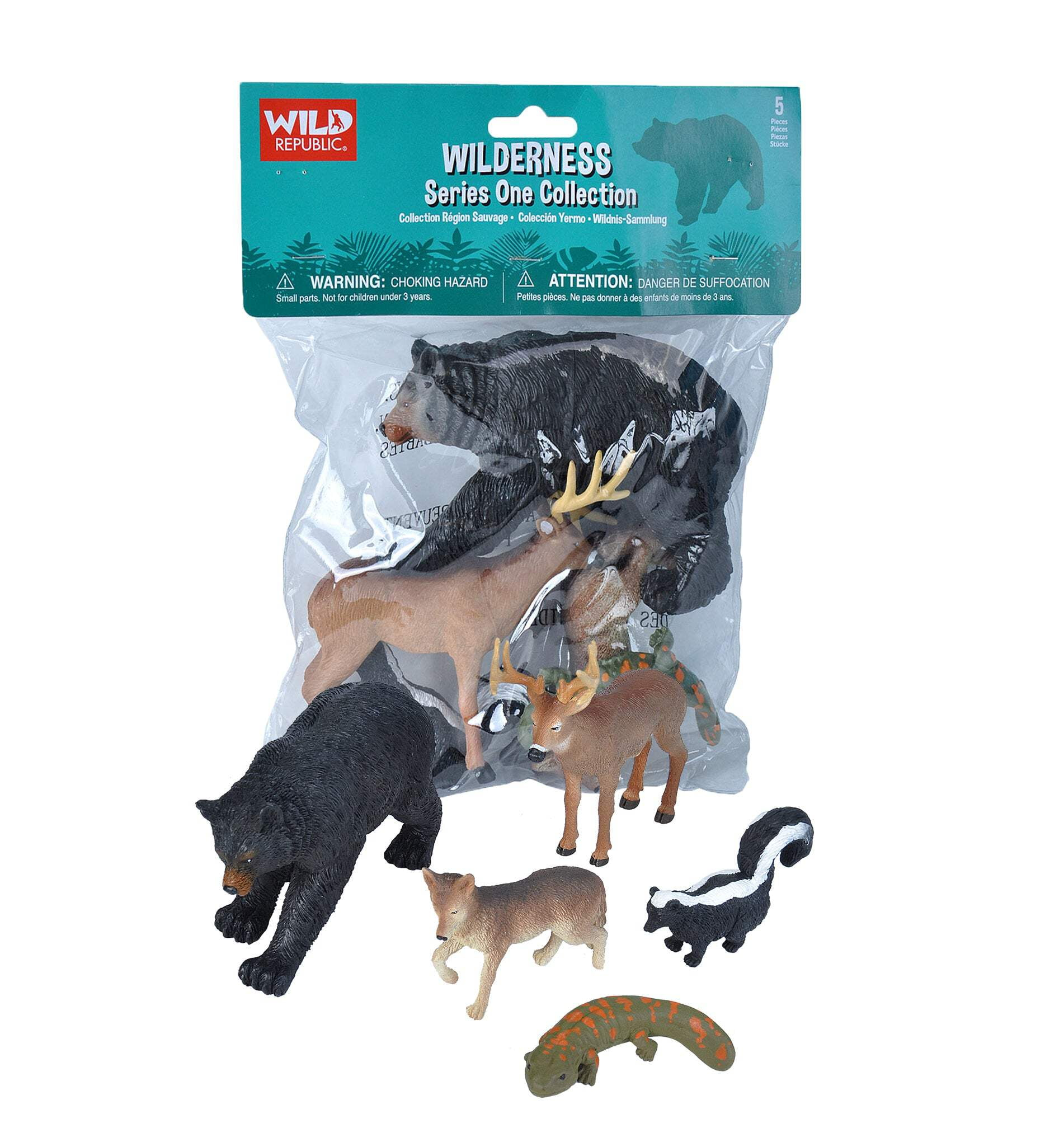 Wild Republic Polybag Wilderness Figurines, 5 Pieces