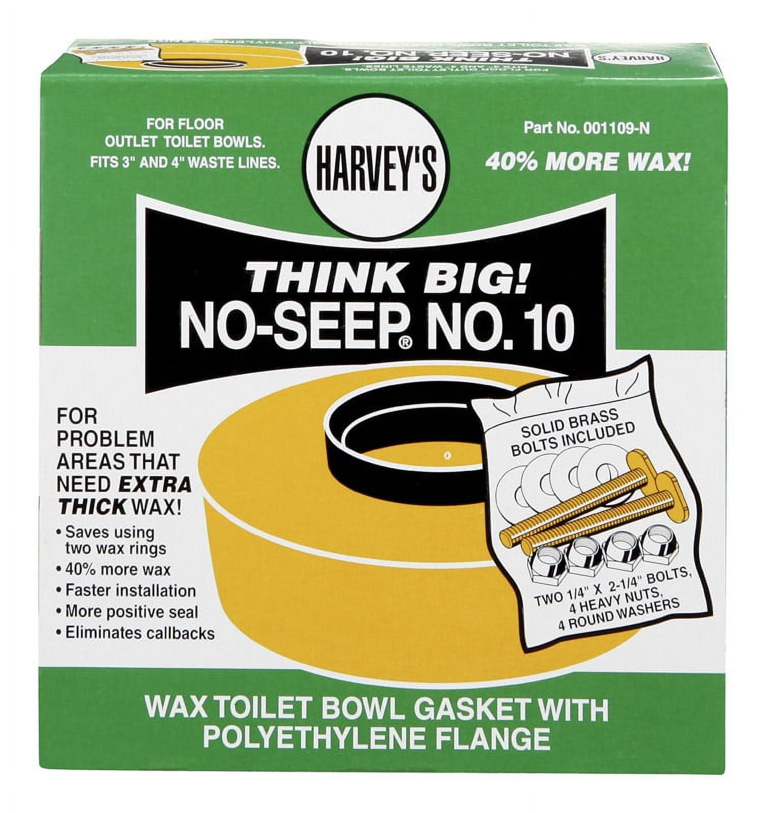 Harveys Toilet Bowl Gasket with Wax & Flange Polyethylene