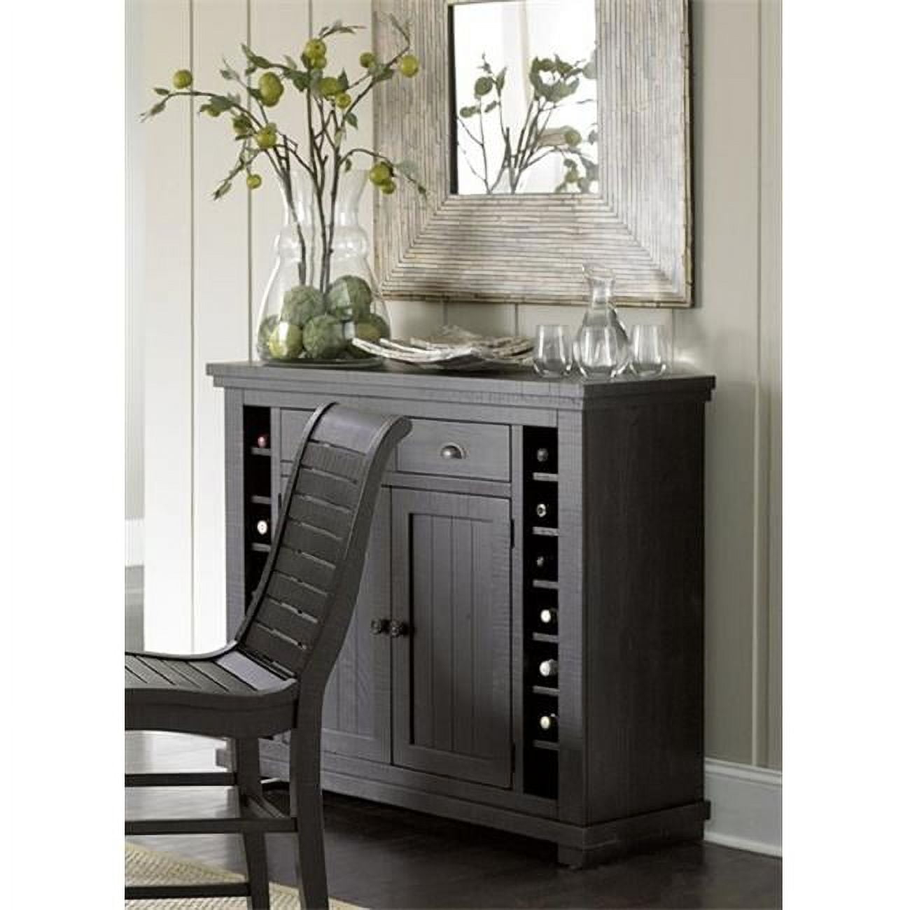 Willow Casual Style Server- Distressed Black